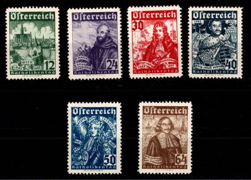 Österreich 557-562 postfrisch Gummi fleckig #DGM64