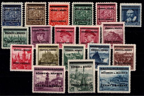 Deutsche Besetzung Böhmen Mähren 1-19 postfrisch signiert #DGO07