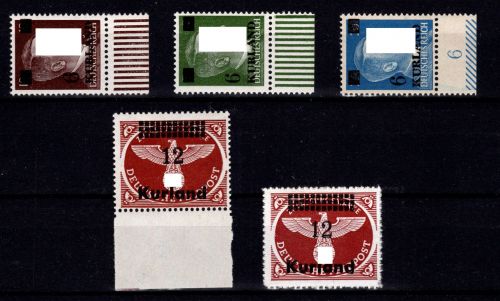 Deutsche Besetzung Kurland 1-4 A/B postfrisch