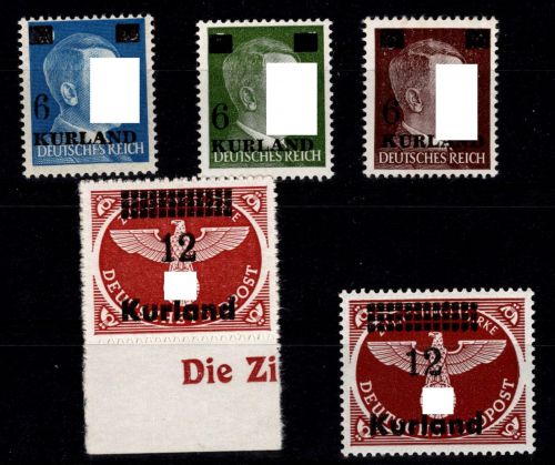 Deutsche Besetzung Kurland 1-4 A/B postfrisch