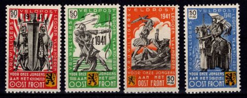 Dt. Besetzung Flämische Legion I-IV postfrisch