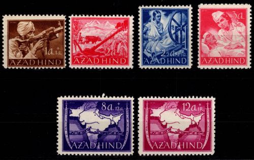 Dt. Besetzung Nationales Indien I-VI A postfrisch #DGP96