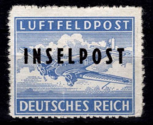 Inselpost 8 B II mit Falz bzw. Anhaftungen #DGQ55