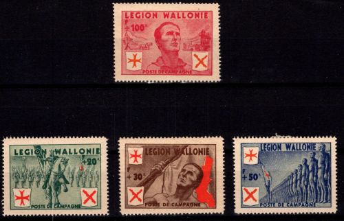 Dt. Besetzung Wallonische Legion I-iV mit Falz #DGQ85