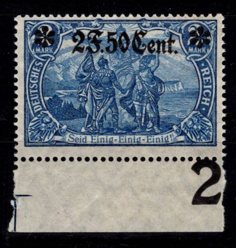 Deutsche Besetzung Etappe West 12 B postfrisch vom Unterrand #DGR00