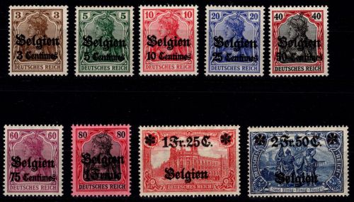 Deutsche Besetzung Belgien 1-9 postfrisch #DGR08