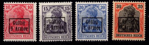 Deutsche Besetzung 9. Armee 1-4 postfrisch signiert Mikulski #DGR30