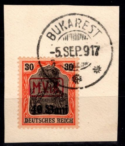 Deutsche Besetzung Rumänien 3 gestempelt #DGR50
