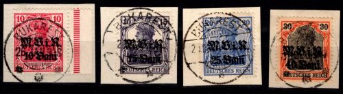 Deutsche Besetzung Rumänien 4-7 gestempelt #DGR51