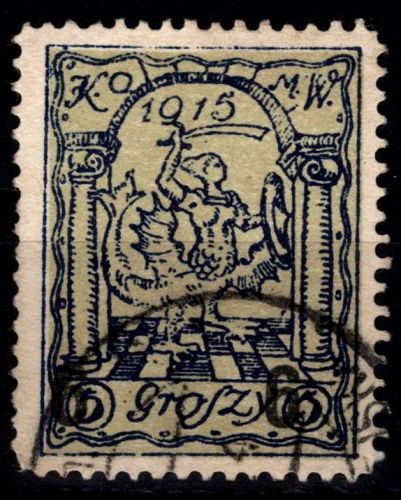 Deutsche Besetzung Polen Stadtpost 6 gestempelt #DGT83