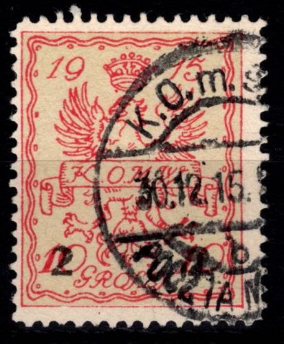 Deutsche Besetzung Polen Stadtpost 7 gestempelt #DGT85