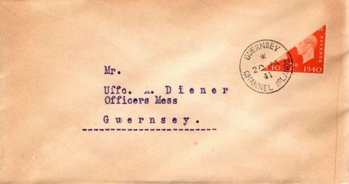 Deutsche Besetzung Guernsey II auf Brief #DGT97