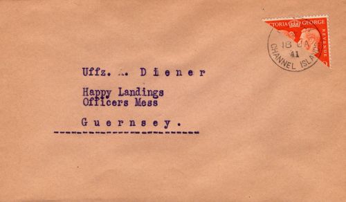 Deutsche Besetzung Guernsey II auf Brief #DGT98