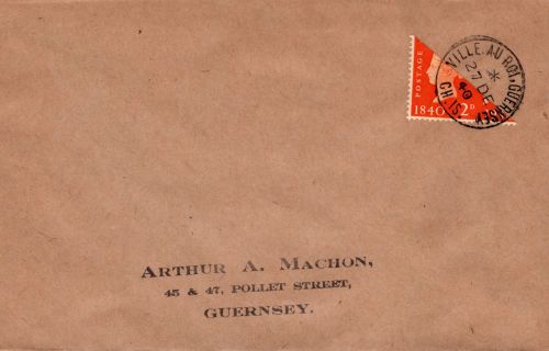 Deutsche Besetzung Guernsey II auf Brief #DGU00