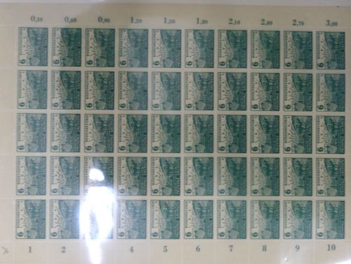 SBZ 90 W Bogen postfrisch Plattenfehler VII, VIII #DFY58