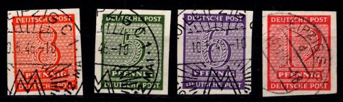 SBZ 116-119 X gestempelt Typenprüfung #DHJ51