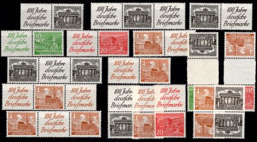 Berlin W 1- W 9, W 13, S 1- S 2, S 4 u.a. postfrisch Lot Zusammendrucke #DGM83