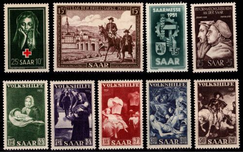 Saarland Jahrgang 1951 postfrisch #DGN22