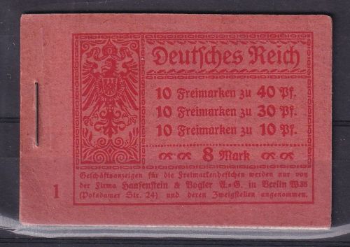 Deutsches Reich MH 14.1 A postfrisch etwas braunfleckig #DGU38