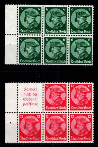 Deutsches Reich HBl. 74, 75 A 0 postfrisch #DGU62