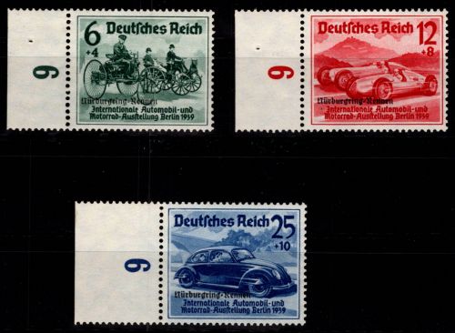 Deutsches Reich 695-697 postfrisch einheitlich vom Unterrand Nr. 6 #DGU72