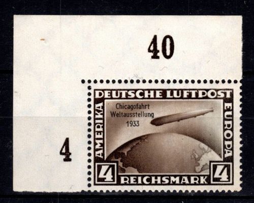 Deutsches Reich 498 EOR postfrisch Eckrand ungefaltet mit Falz #DGU79