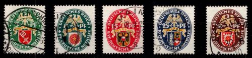 Deutsches Reich 430-434 gestempelt