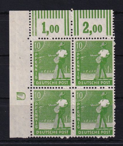 Alliierte Besetzung 946 DZ postfrisch Druckerzeichen 7 negativ #DGV18