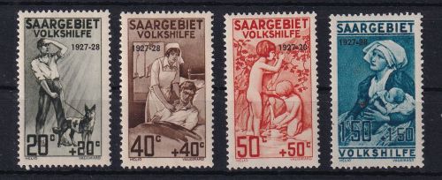 Saargebiet 122-125 mit Falz