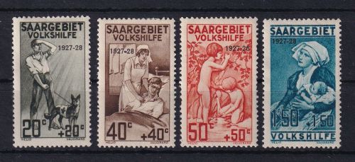 Saargebiet 122-125 mit Falz #DGV77