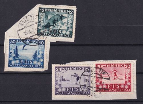 Österreich 551-554 gestempelt 1933, FIS #DGV83