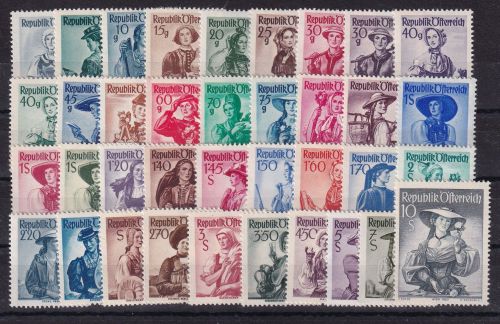 Österreich 893-926, 978-980 postfrisch Trachten komplett #DGV93