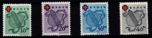 Französische Zone Baden 42A-45A postfrisch