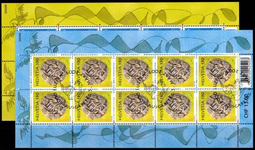 Schweiz 2094-2095 gestempelt als Kleinbogen #DEV65