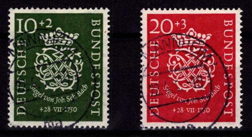 BRD Bund 121-122 gestempelt mit Vollstempel #DEW10