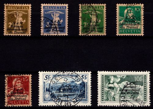 Schweiz Ämter BIT/ ILO 25-31 gestempelt