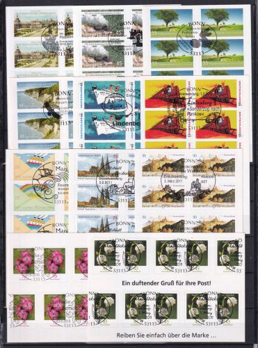 BRD Bund Lot 21x Folienblätter gestempelt nur Euro Werte #DFA03