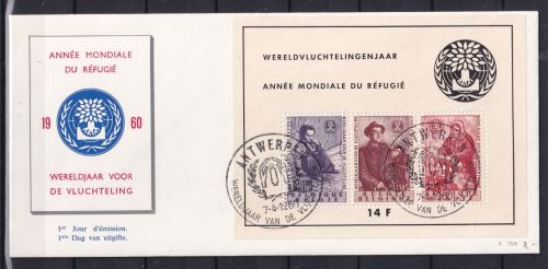 Belgien Block 26 gestempelt auf Brief als FDC #DFA50