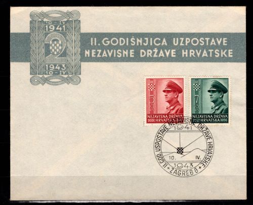 Kroatien 100-101 gestempelt auf Brief als FDC #DFA55