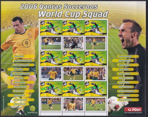 Australien 2662 postfrisch Kleinbogen, World Cup 2006 #DFC19