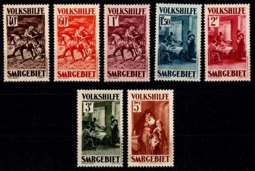 Saargebiet 151-157 postfrisch signiert Ney #DGY88