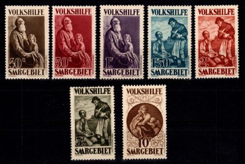 Saargebiet 128-134 postfrisch geprüft Ney BPP #DGY90