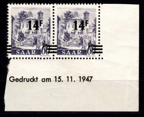 Saarland 236 II Br postfrisch 17.11.1947 #DGZ78