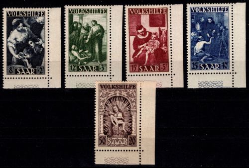 Saarland 267-271 postfrisch vom Eckrand #DGZ88