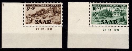 Saarland 262-263 Br postfrisch 27.12.1948 #DGZ92