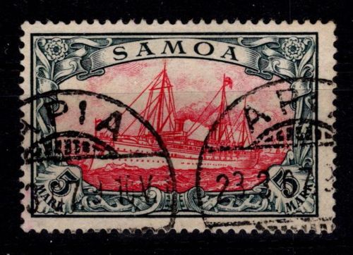 Deutsche Kolonien Samoa 19 gestempelt