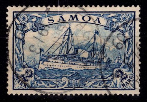 Deutsche Kolonien Samoa 17 gestempelt