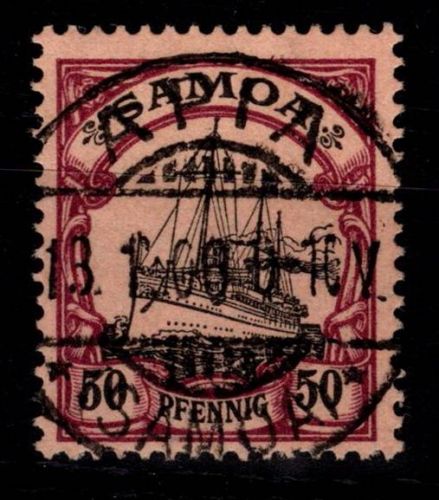 Deutsche Kolonien Samoa 14 gestempelt mit Vollstempel #DHB43