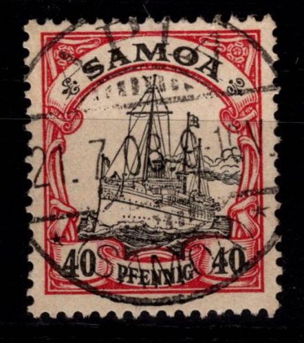 Deutsche Kolonien Samoa 13 gestempelt mit Vollstempel #DHB48