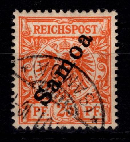 Deutsche Kolonien Samoa 5 b gestempelt tiefst geprüft Jäschke BPP #DHB83